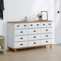 vidaXL Komoda ASKIM Biały 79 x 40 x 133,5 cm Lite drewno sosnowe