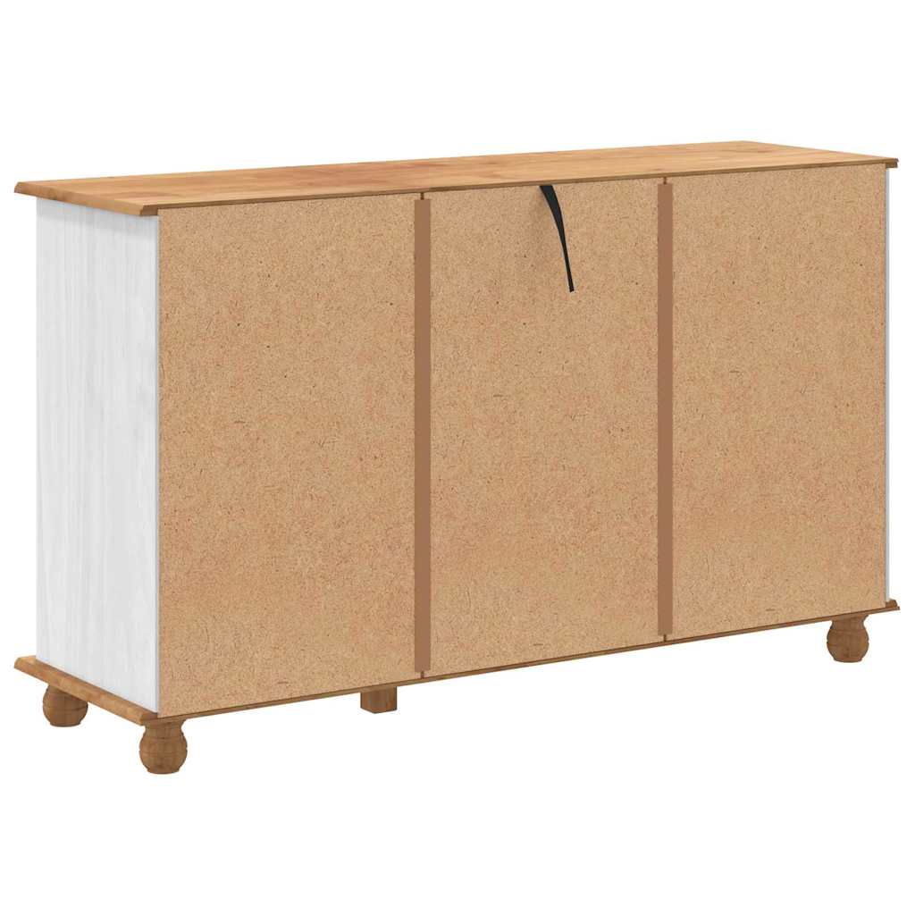 vidaXL Komoda ASKIM Biały 79 x 40 x 133,5 cm Lite drewno sosnowe