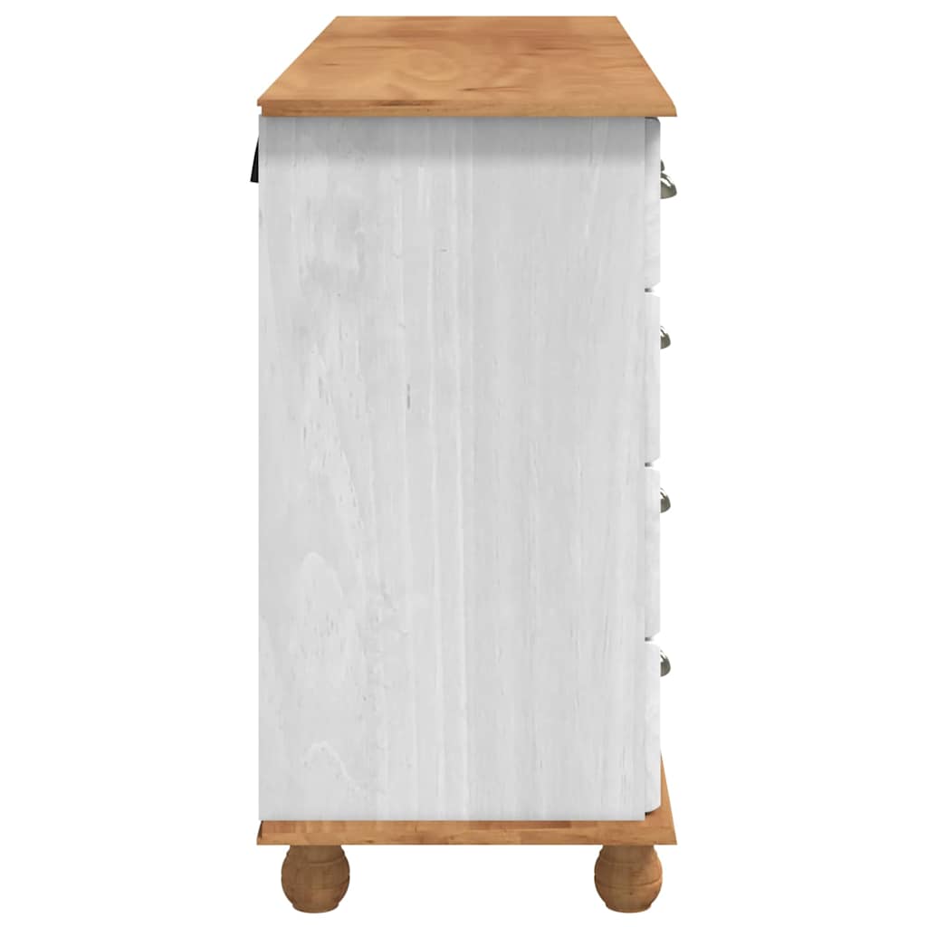 vidaXL Komoda ASKIM Biały 79 x 40 x 133,5 cm Lite drewno sosnowe