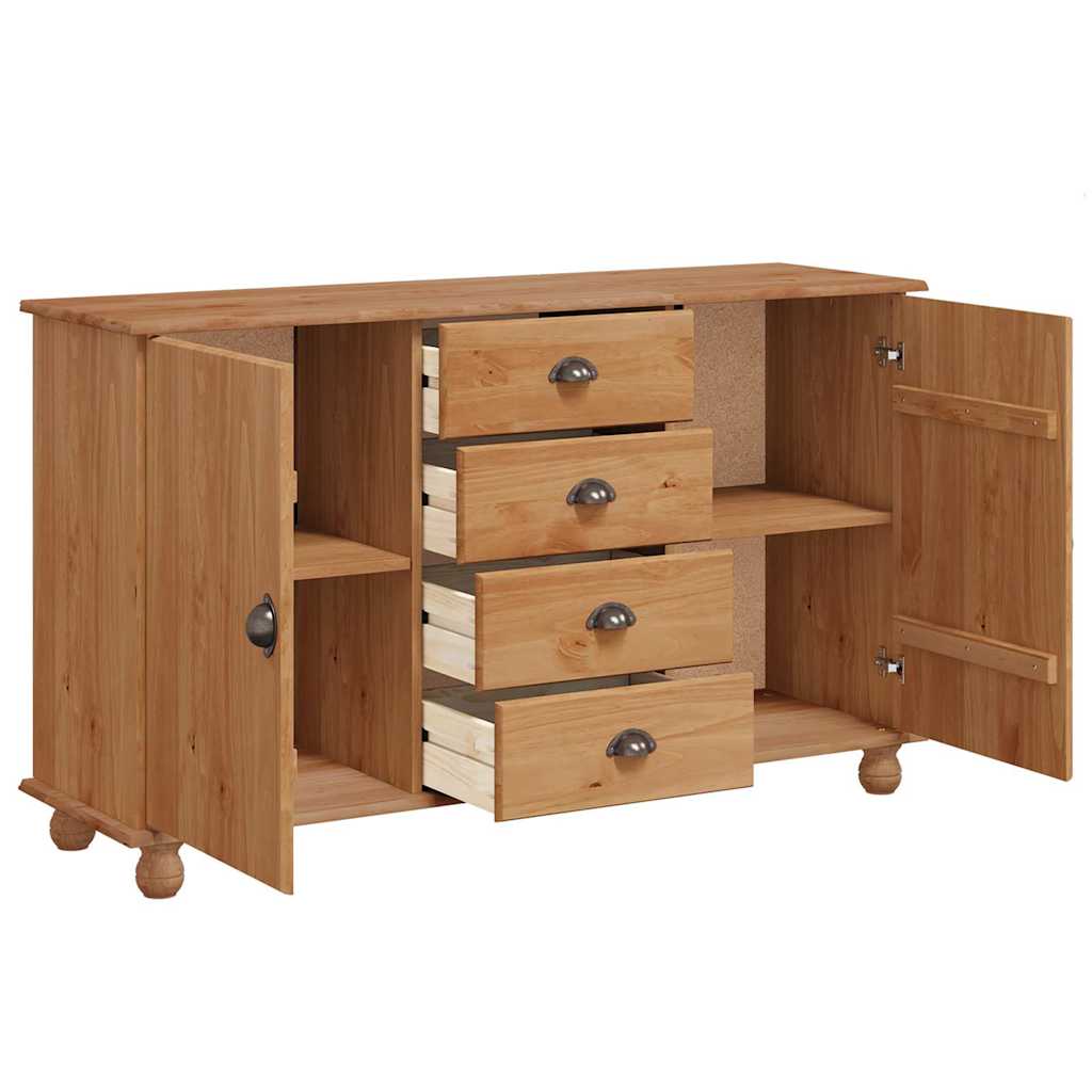 vidaXL Bufet z szufladą ASKIM 133,5 x 40 x 79 cm Lite drewno sosnowe