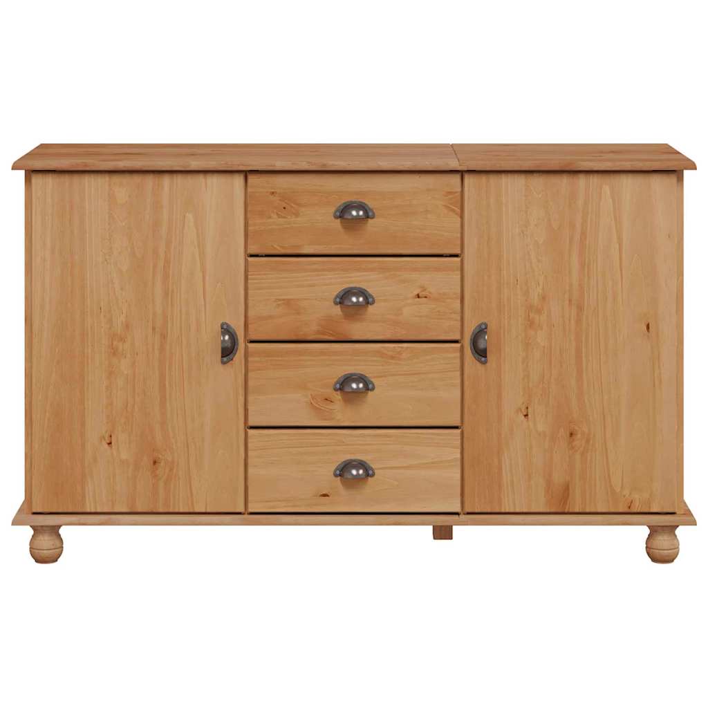 vidaXL Bufet z szufladą ASKIM 133,5 x 40 x 79 cm Lite drewno sosnowe