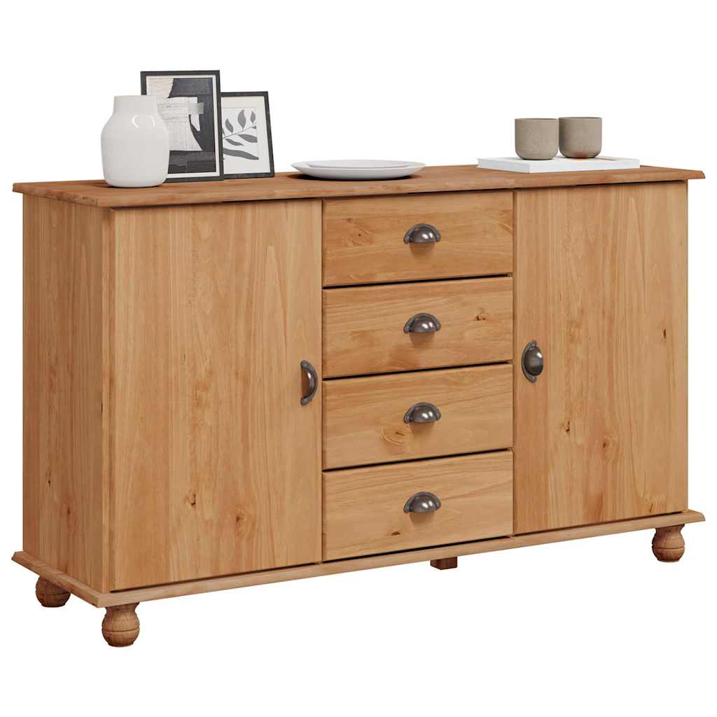 vidaXL Bufet z szufladą ASKIM 133,5 x 40 x 79 cm Lite drewno sosnowe