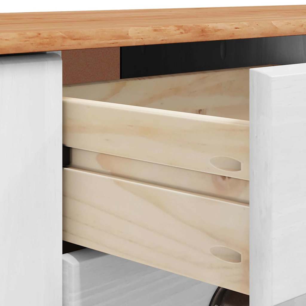 vidaXL Bufet z szufladą ASKIM 133,5 x 40 x 79 cm Lite drewno sosnowe
