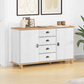 vidaXL Bufet z szufladą ASKIM 133,5 x 40 x 79 cm Lite drewno sosnowe