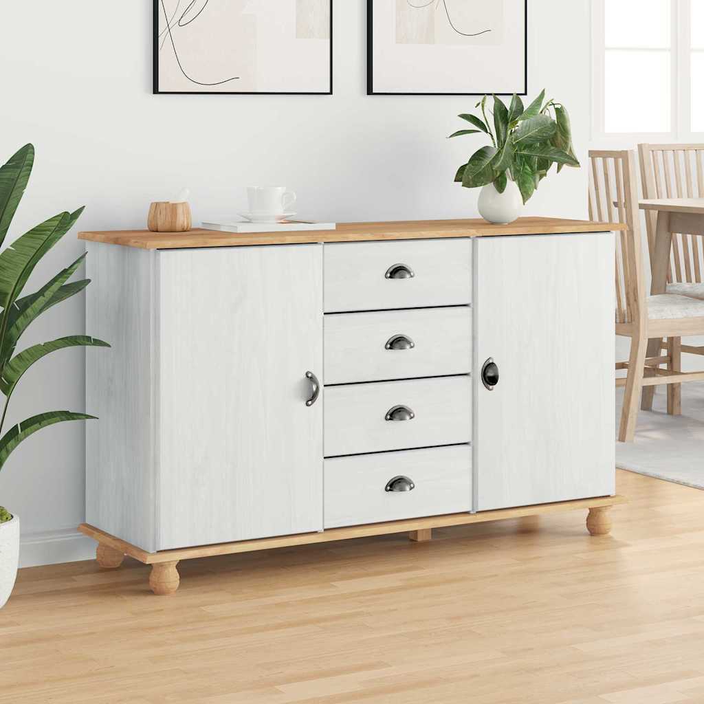 vidaXL Bufet z szufladą ASKIM 133,5 x 40 x 79 cm Lite drewno sosnowe