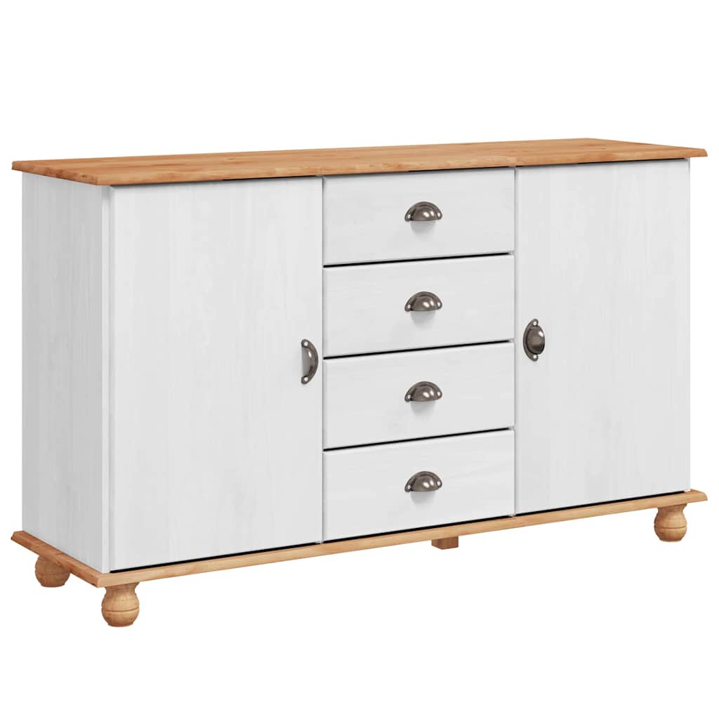 vidaXL Bufet z szufladą ASKIM 133,5 x 40 x 79 cm Lite drewno sosnowe
