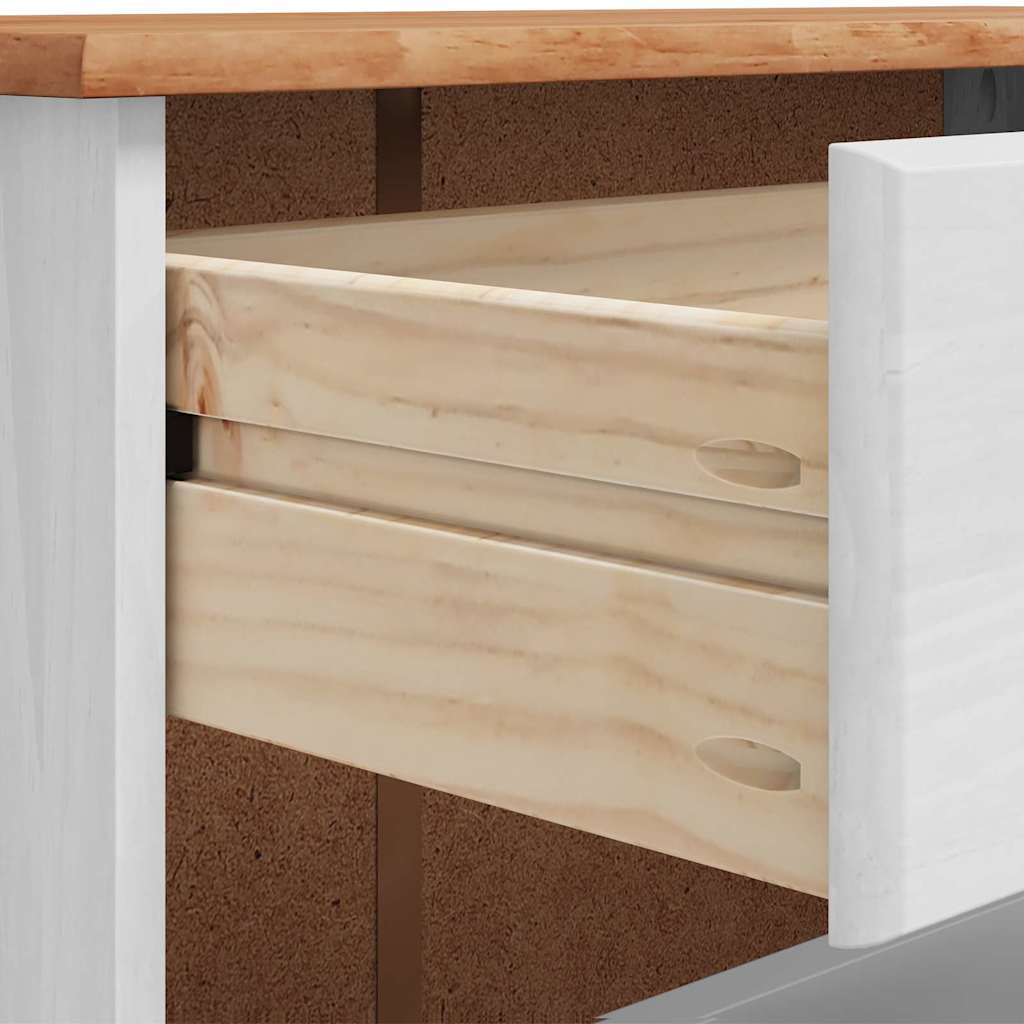 vidaXL Szafka na buty ASKIM Biały 85 x 35 x 108 cm Lite drewno sosnowe
