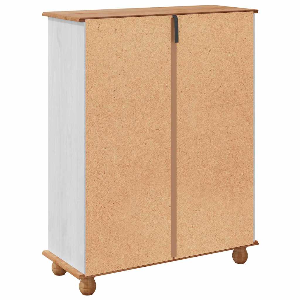 vidaXL Szafka na buty ASKIM Biały 85 x 35 x 108 cm Lite drewno sosnowe