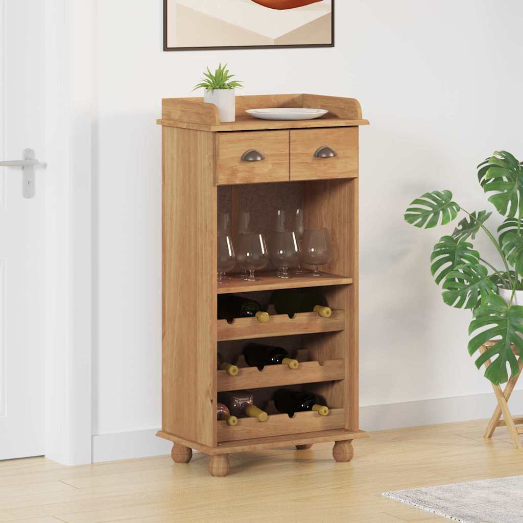 vidaXL Szafka na wino ASKIM Wosk miodowy 57 x 37 x 114 cm