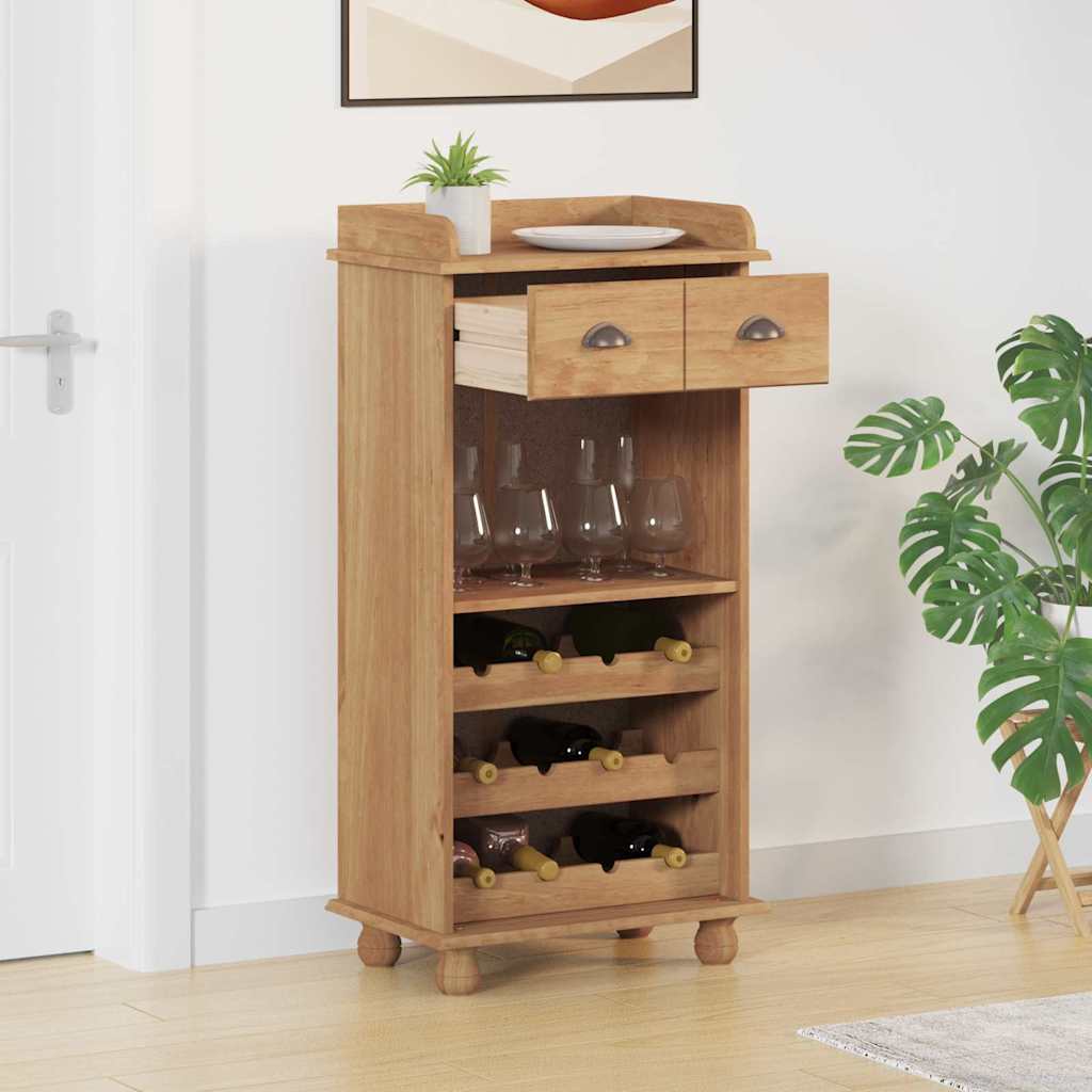 vidaXL Szafka na wino ASKIM Wosk miodowy 57 x 37 x 114 cm