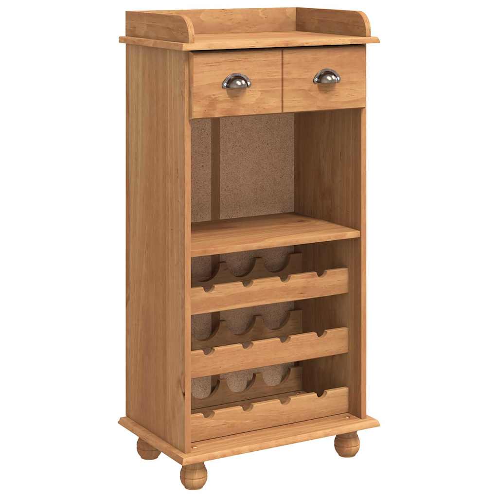 vidaXL Szafka na wino ASKIM Wosk miodowy 57 x 37 x 114 cm