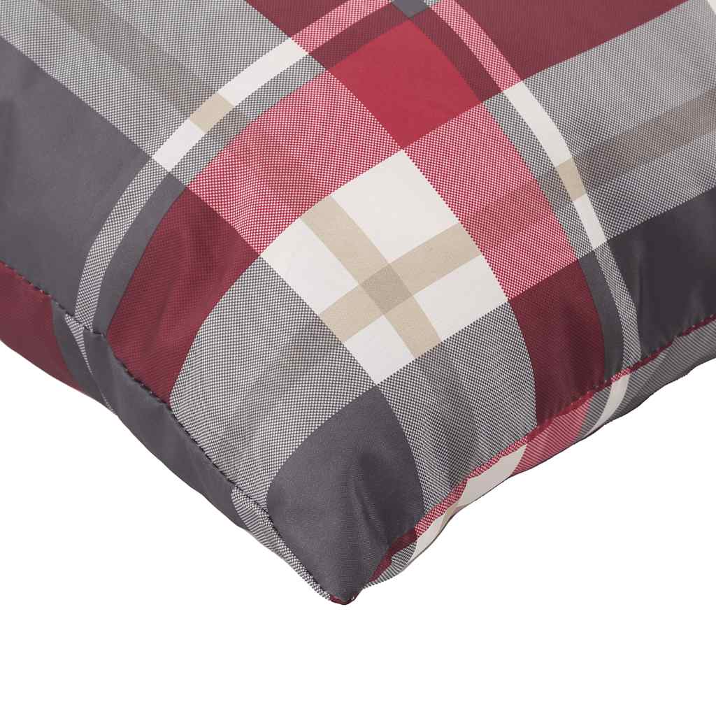 vidaXL Poduszki na sofę 4 szt. Czerwona kratka 60x60 cm Materiał