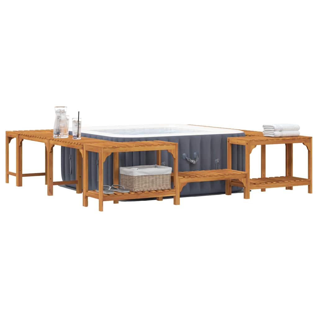 vidaXL Otoczenie wanny z hydromasażem Brązowy 230 x 230 cm
