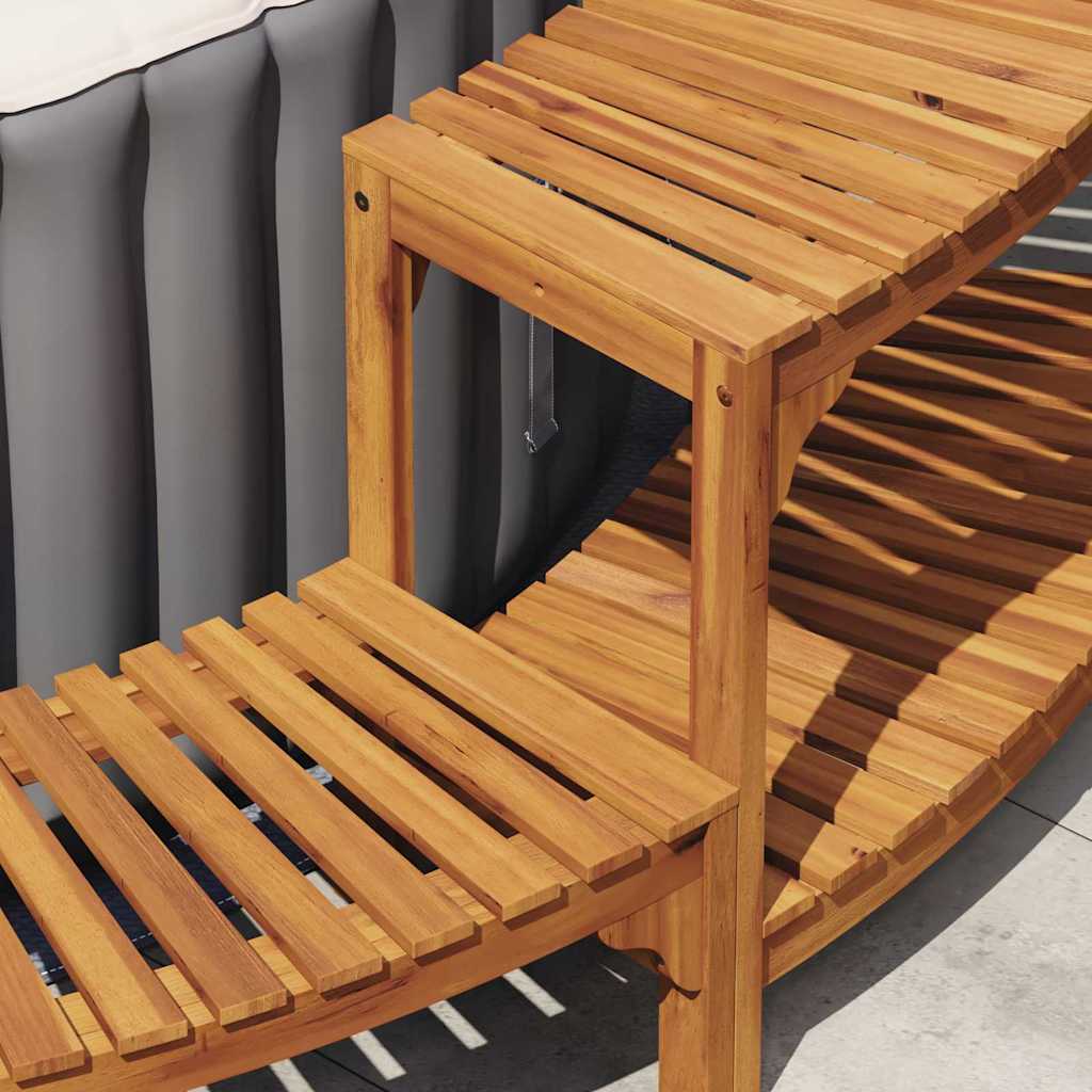 vidaXL Otoczenie wanny z hydromasażem Brązowy Ø275 x 55,5 cm