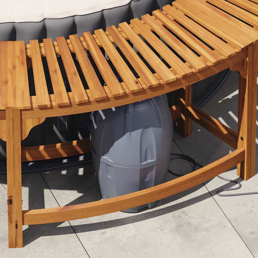 vidaXL Otoczenie wanny z hydromasażem Brązowy Ø275 x 55,5 cm