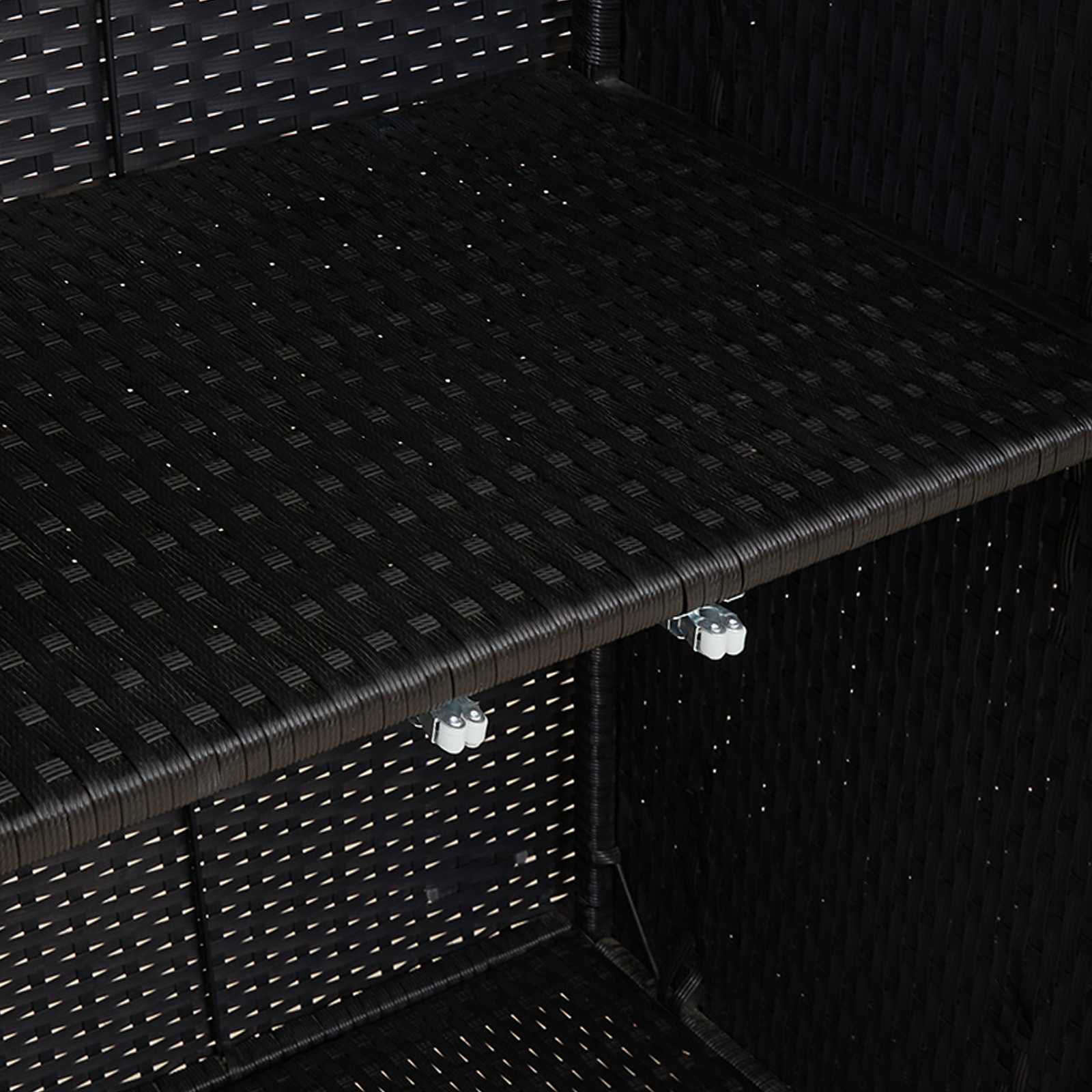 vidaXL Szafka do przechowywania Czarny 100 x 36 x 102 cm rattan