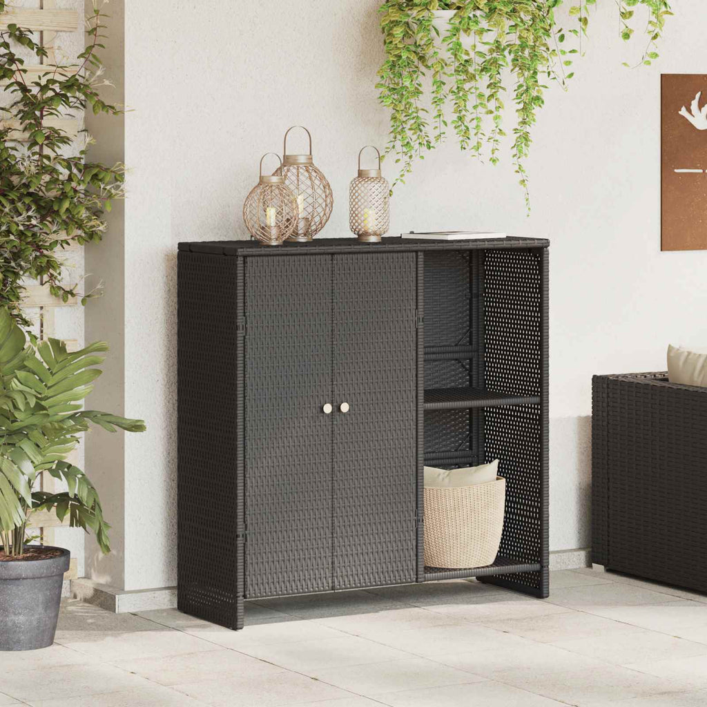 vidaXL Szafka do przechowywania Czarny 100 x 36 x 102 cm rattan