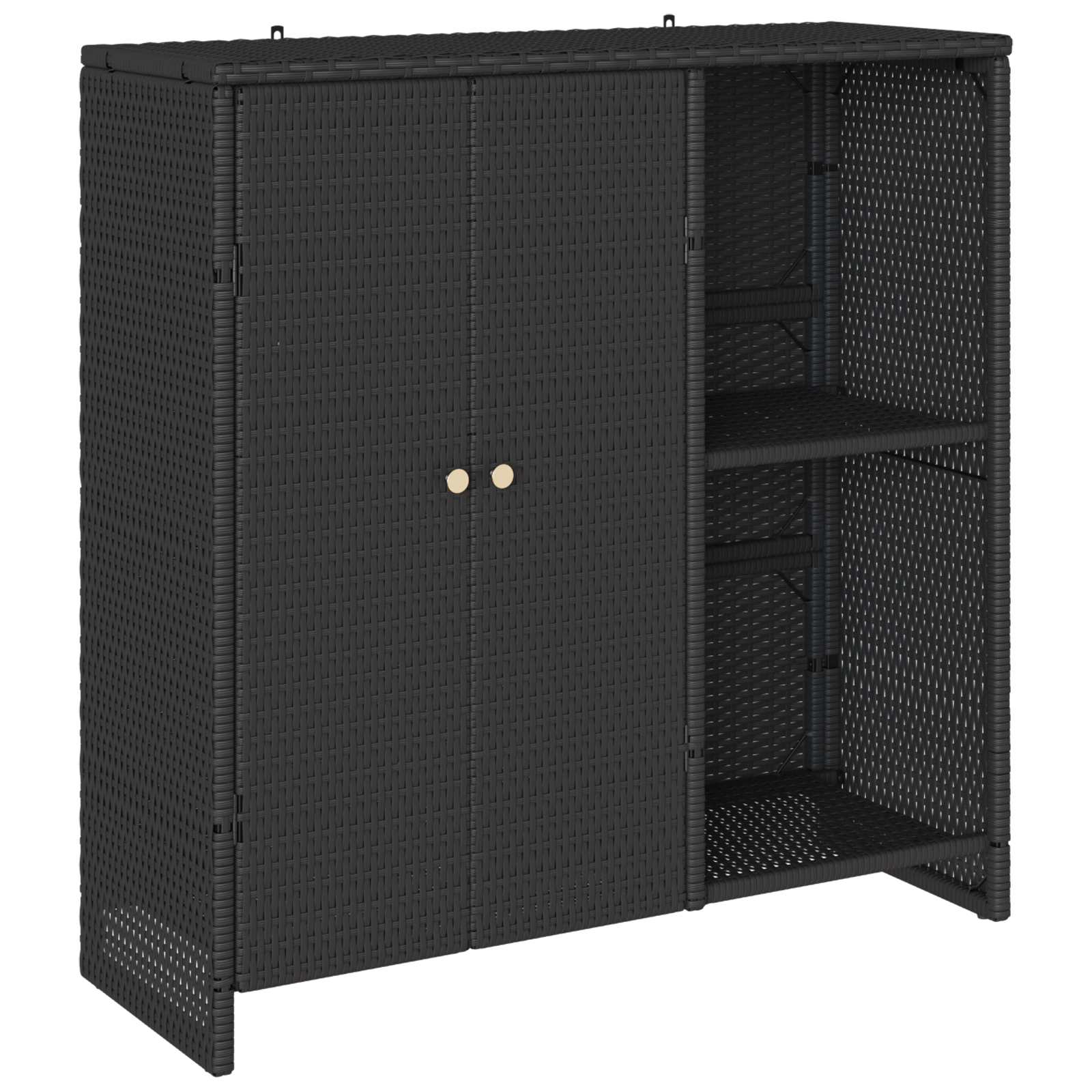 vidaXL Szafka do przechowywania Czarny 100 x 36 x 102 cm rattan