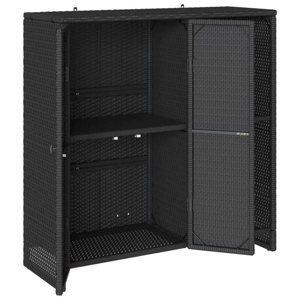 vidaXL Szafka do przechowywania Czarny 100 x 36 x 102 cm rattan