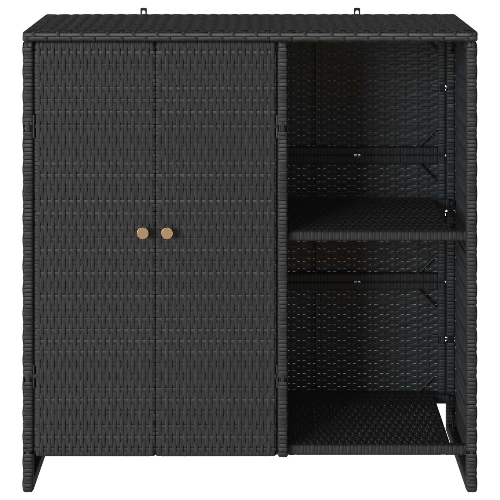 vidaXL Szafka do przechowywania Czarny 100 x 36 x 102 cm rattan