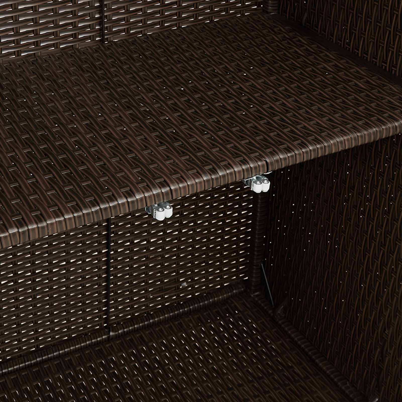 vidaXL Szafka do przechowywania Brązowy 100 x 36 x 102 cm rattan