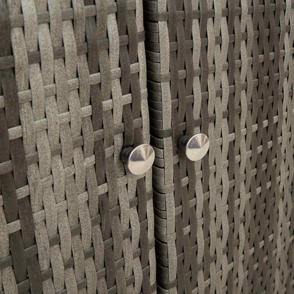 vidaXL Szafka do przechowywania z półką Szary 100 x 36 x 102 cm rattan