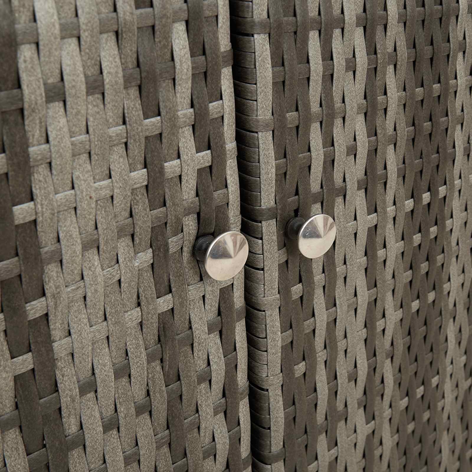 vidaXL Szafka do przechowywania z półką Szary 100 x 36 x 102 cm rattan