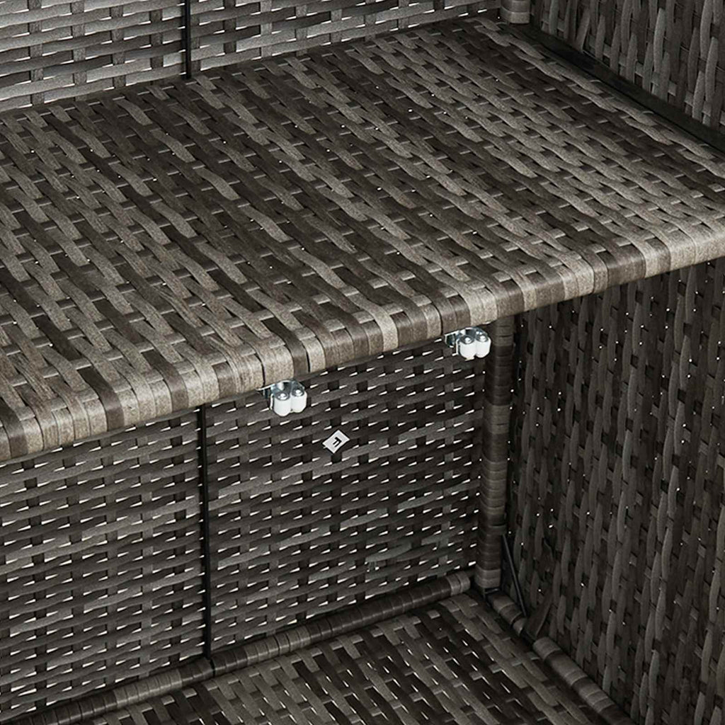 vidaXL Szafka do przechowywania z półką Szary 100 x 36 x 102 cm rattan