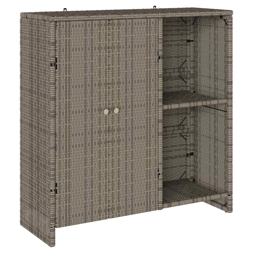vidaXL Szafka do przechowywania z półką Szary 100 x 36 x 102 cm rattan
