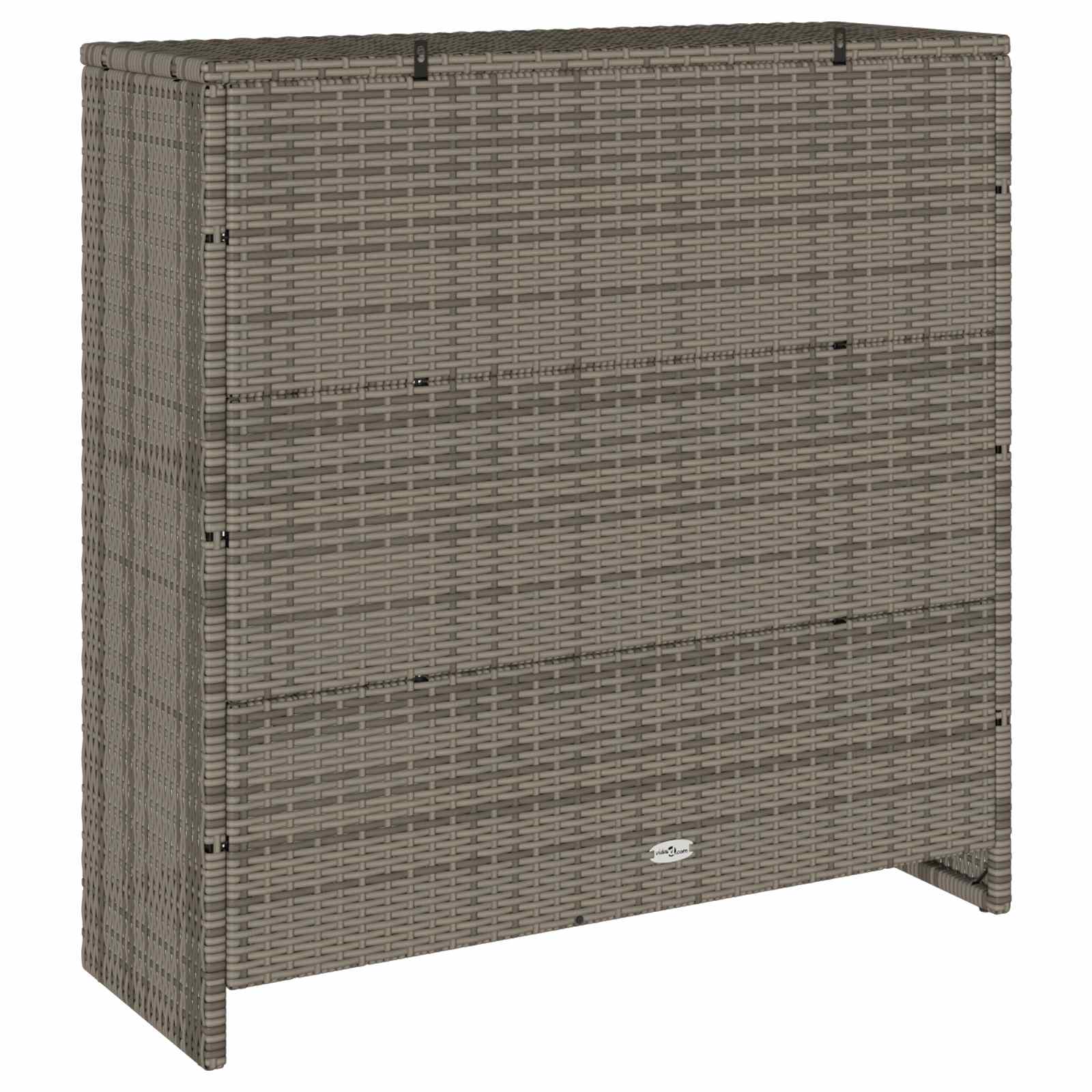 vidaXL Szafka do przechowywania z półką Szary 100 x 36 x 102 cm rattan