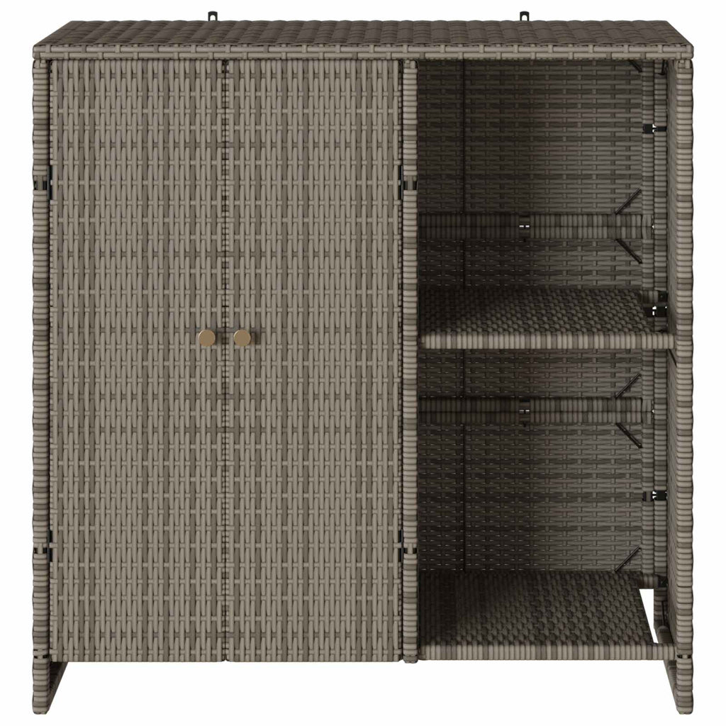 vidaXL Szafka do przechowywania z półką Szary 100 x 36 x 102 cm rattan