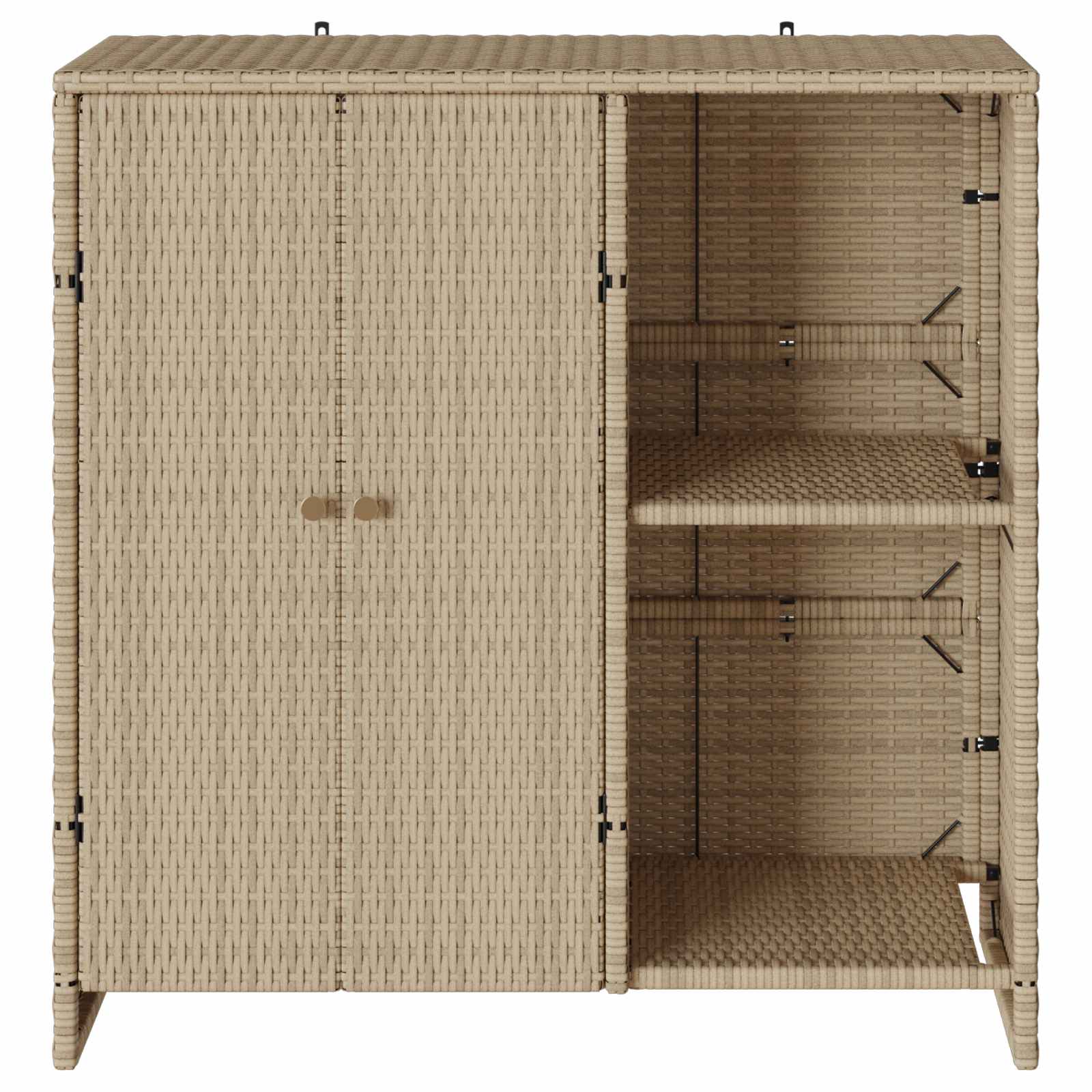 vidaXL Szafka do przechowywania Beżowy 100 x 36 x 102 cm rattan