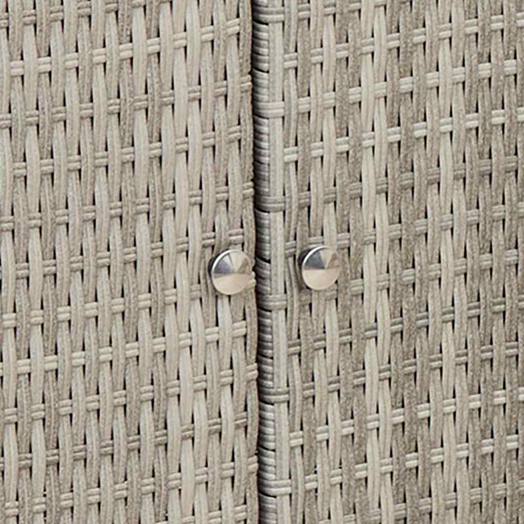 vidaXL Szafka do przechowywania Jasnoszary 100 x 36 x 102 cm rattan