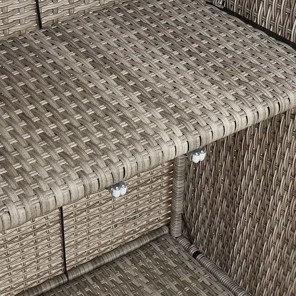 vidaXL Szafka do przechowywania Jasnoszary 100 x 36 x 102 cm rattan