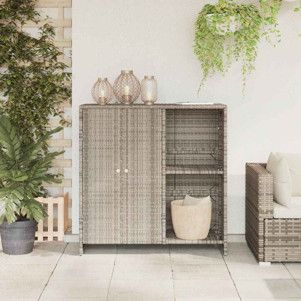 vidaXL Szafka do przechowywania Jasnoszary 100 x 36 x 102 cm rattan