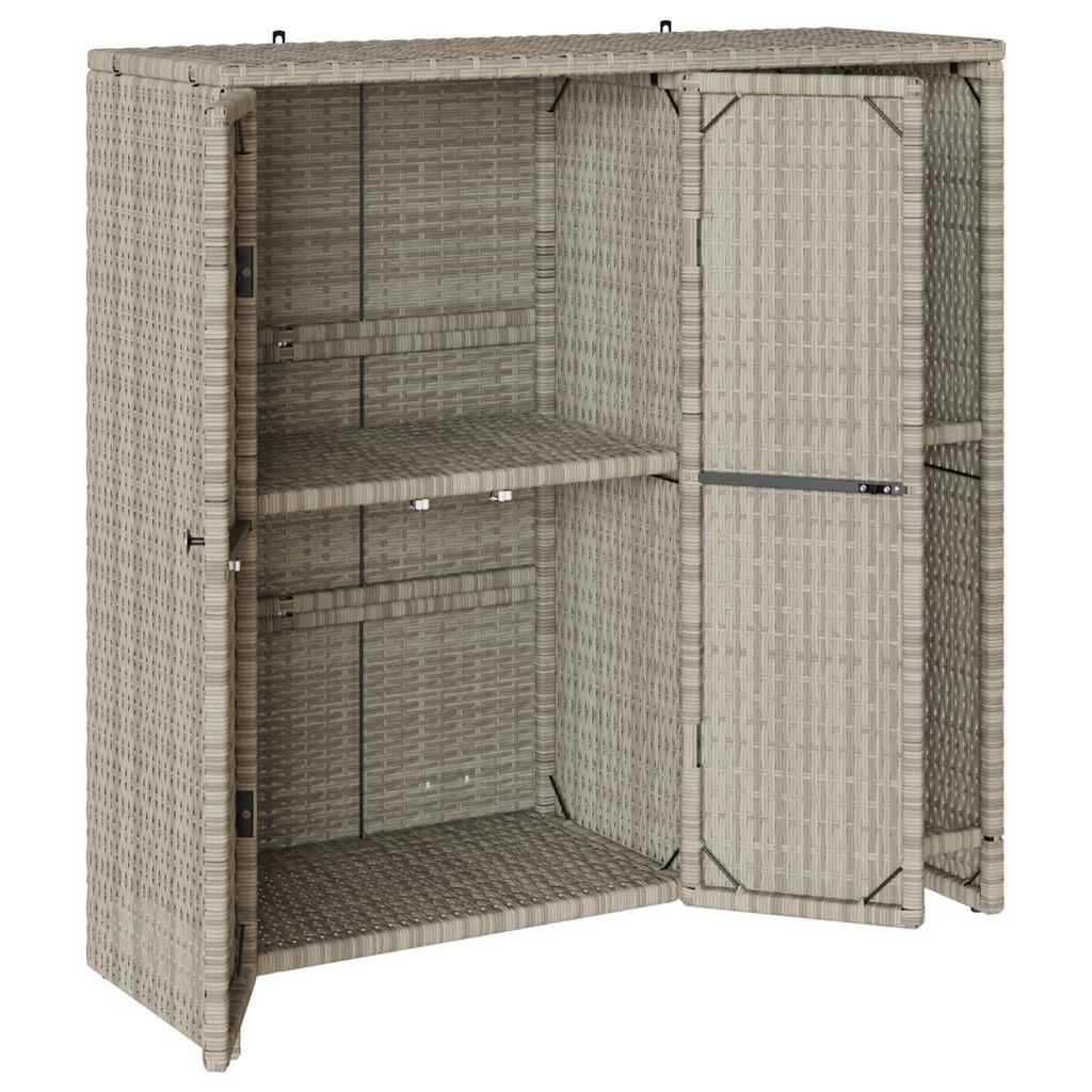 vidaXL Szafka do przechowywania Jasnoszary 100 x 36 x 102 cm rattan