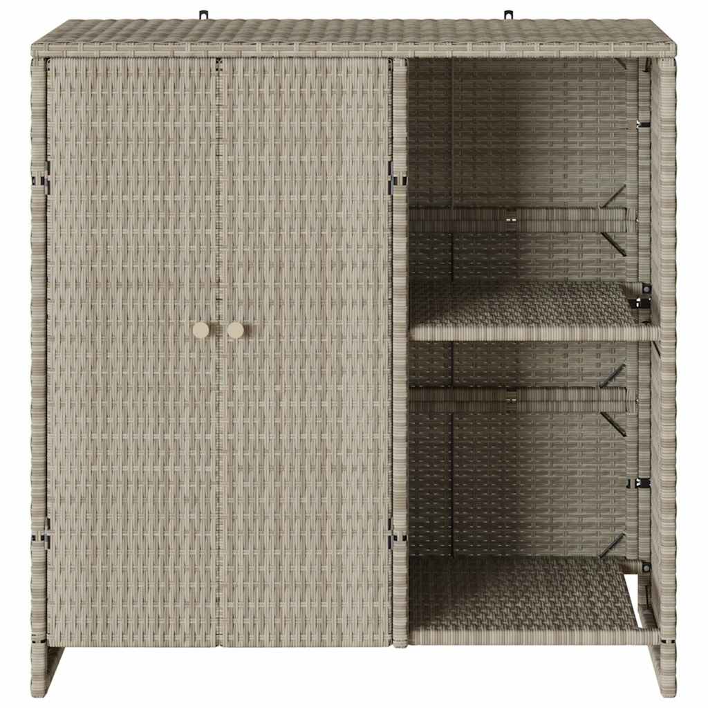 vidaXL Szafka do przechowywania Jasnoszary 100 x 36 x 102 cm rattan