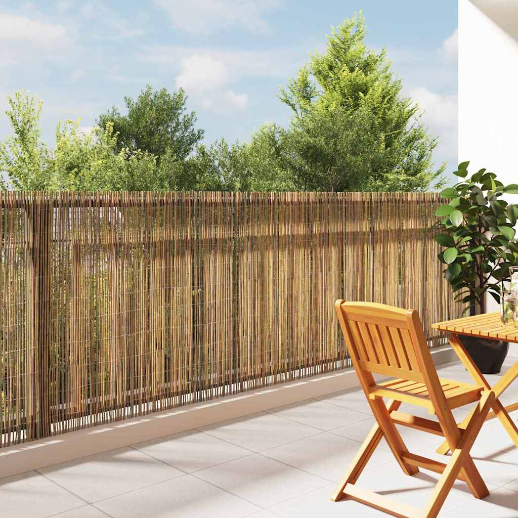 vidaXL Bambusowe ogrodzenie Naturalny 600 x 125 cm Bambus