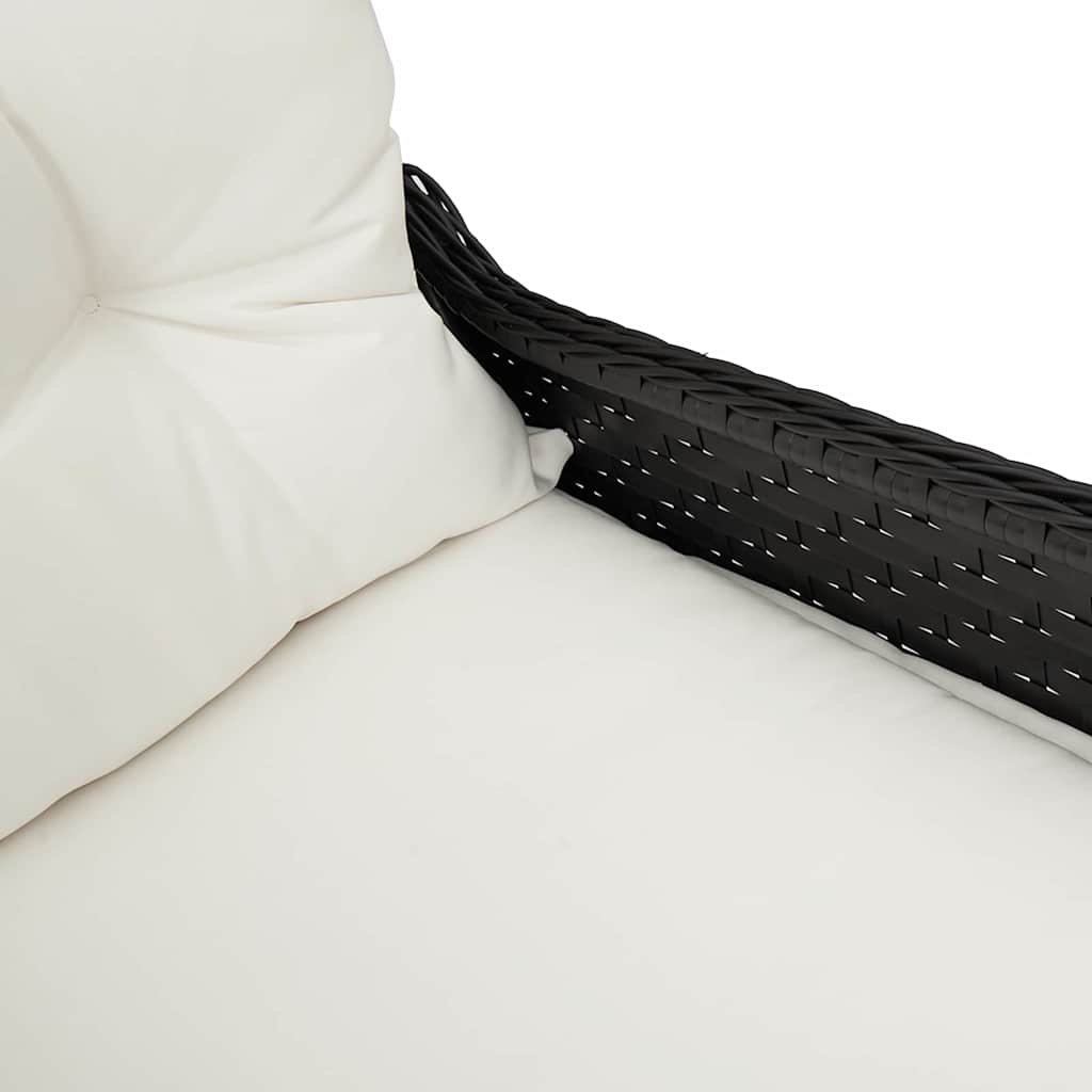 vidaXL Fotel z funkcją relaksu Czarny 56 x 66 x 95 cm polirattan