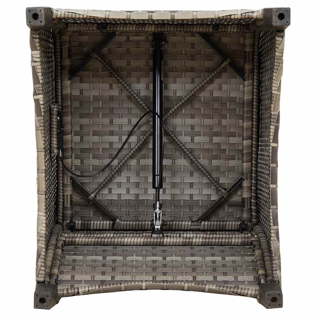 vidaXL Fotel z funkcją relaksu Szary 56 x 66 x 95 cm polirattan
