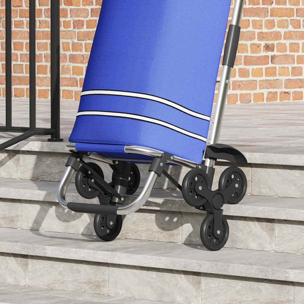 vidaXL Wózek na zakupy Niebieski 47 x 39 x 100,5 cm Tkanina Oxford