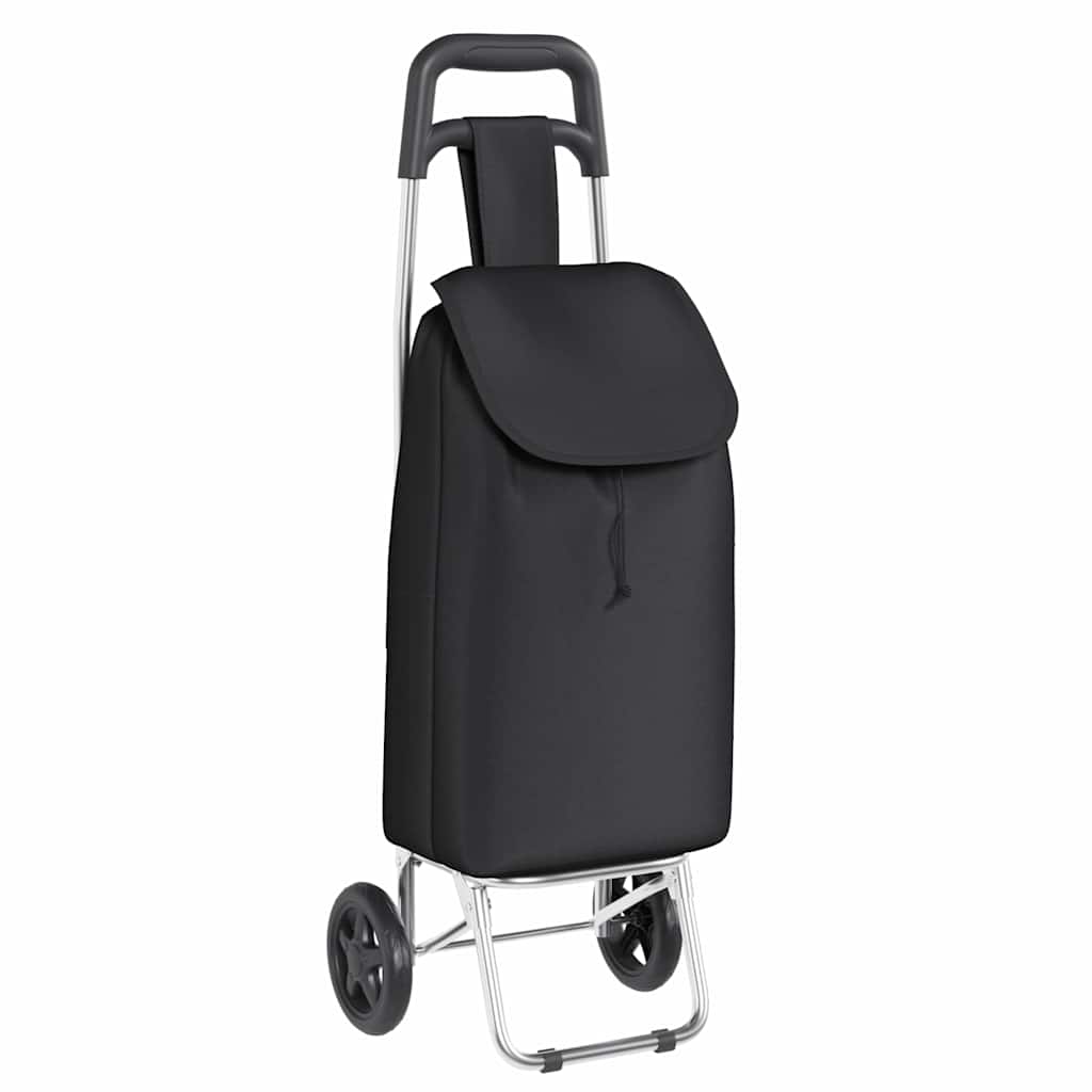 vidaXL Wózek na zakupy Czarny 35 x 28 x 92 cm Tkanina Oxford