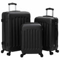 vidaXL Walizka Z blokadą 3 pcs Czarny 50 x 31 x 78 cm Plastik ABS