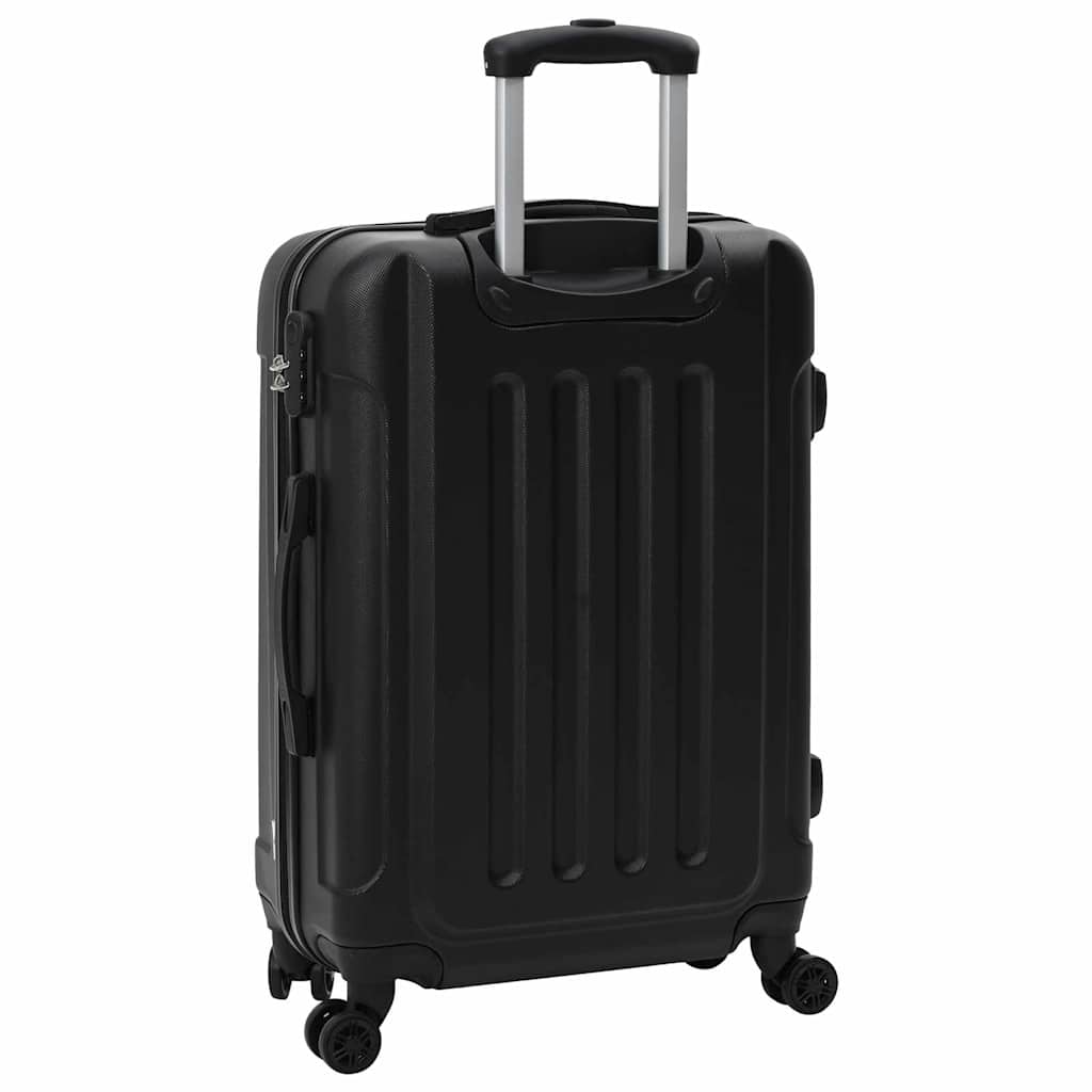 vidaXL Walizka Z blokadą 3 pcs Czarny 50 x 31 x 78 cm Plastik ABS