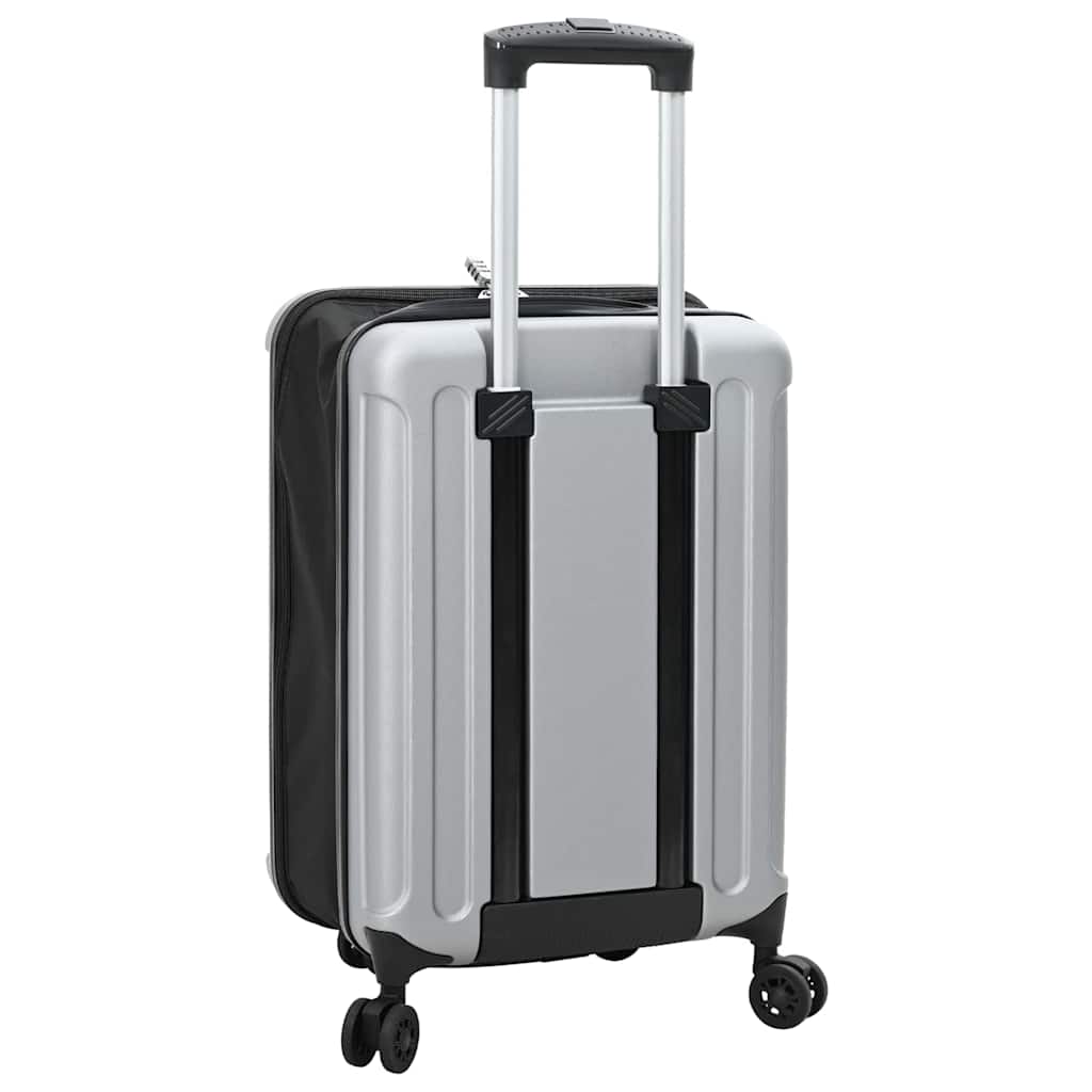 vidaXL Walizka Z blokadą Srebrny 34 x 23 x 55.5 cm Plastik ABS