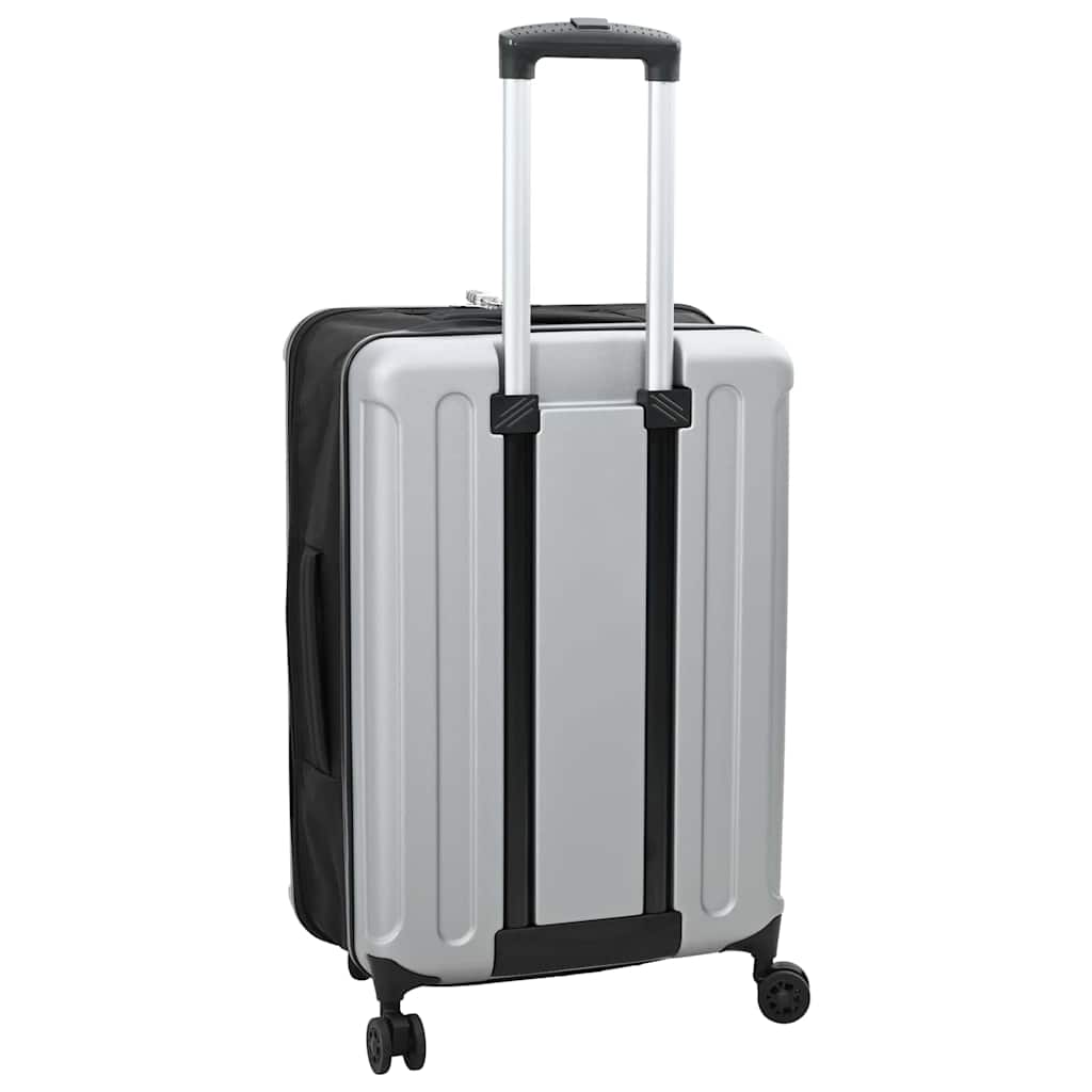 vidaXL Walizka Z blokadą Srebrny 43 x 27 x 66 cm Plastik ABS