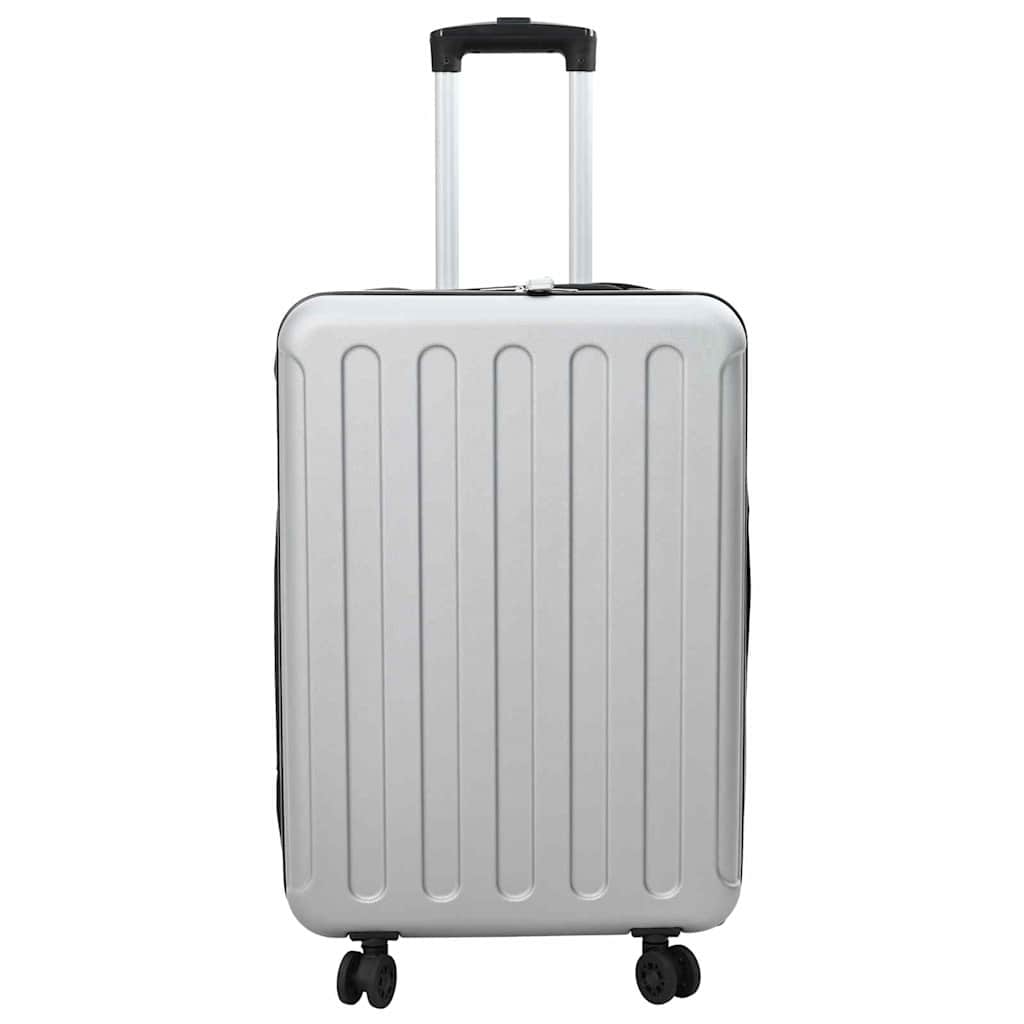 vidaXL Walizka Z blokadą Srebrny 43 x 27 x 66 cm Plastik ABS