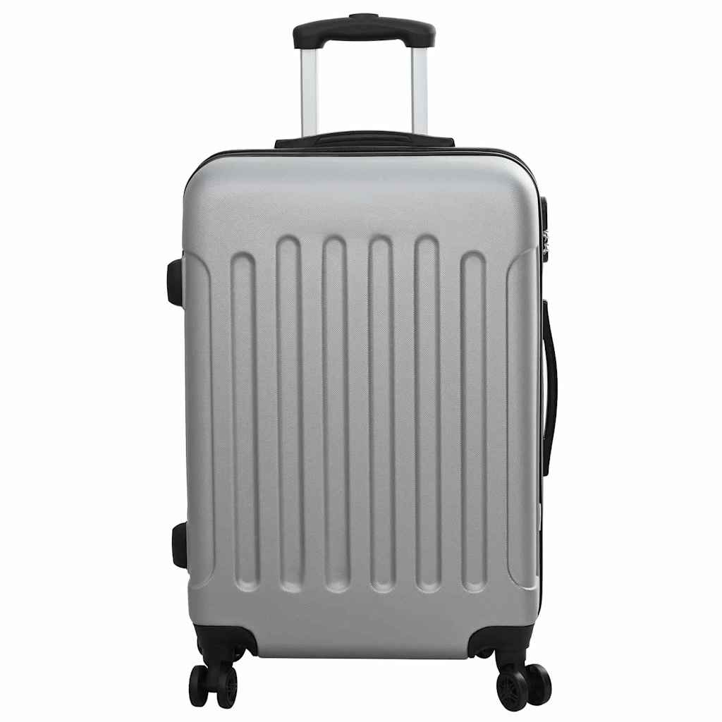 vidaXL Walizka Z blokadą 3 pcs Srebrny 50 x 31 x 78 cm Plastik ABS