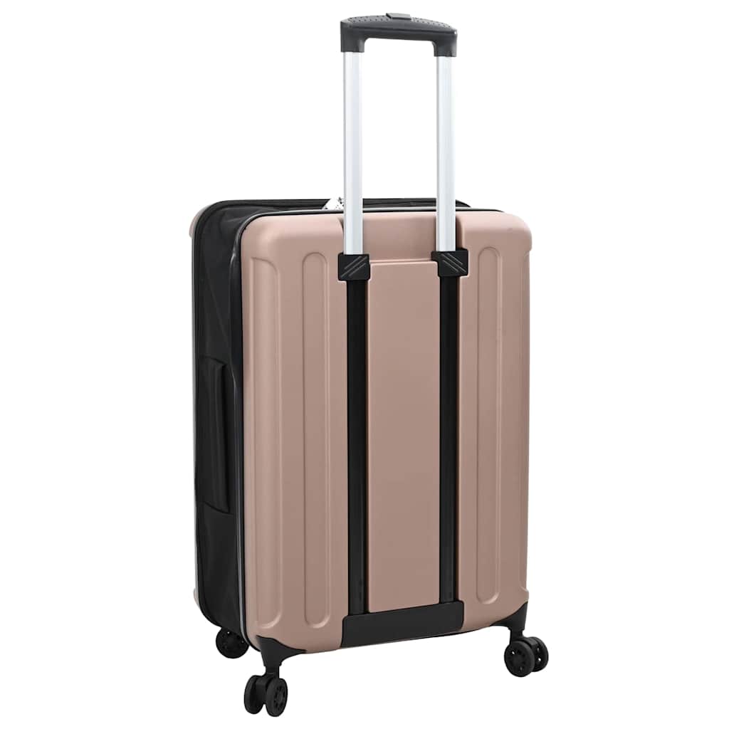 vidaXL Walizka Z blokadą różowe złoto 43 x 27 x 66 cm Plastik ABS