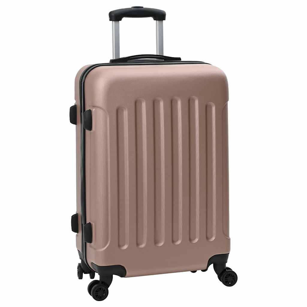 vidaXL Walizka 3 pcs Różowe złoto 50 x 31 x 78 cm Plastik ABS